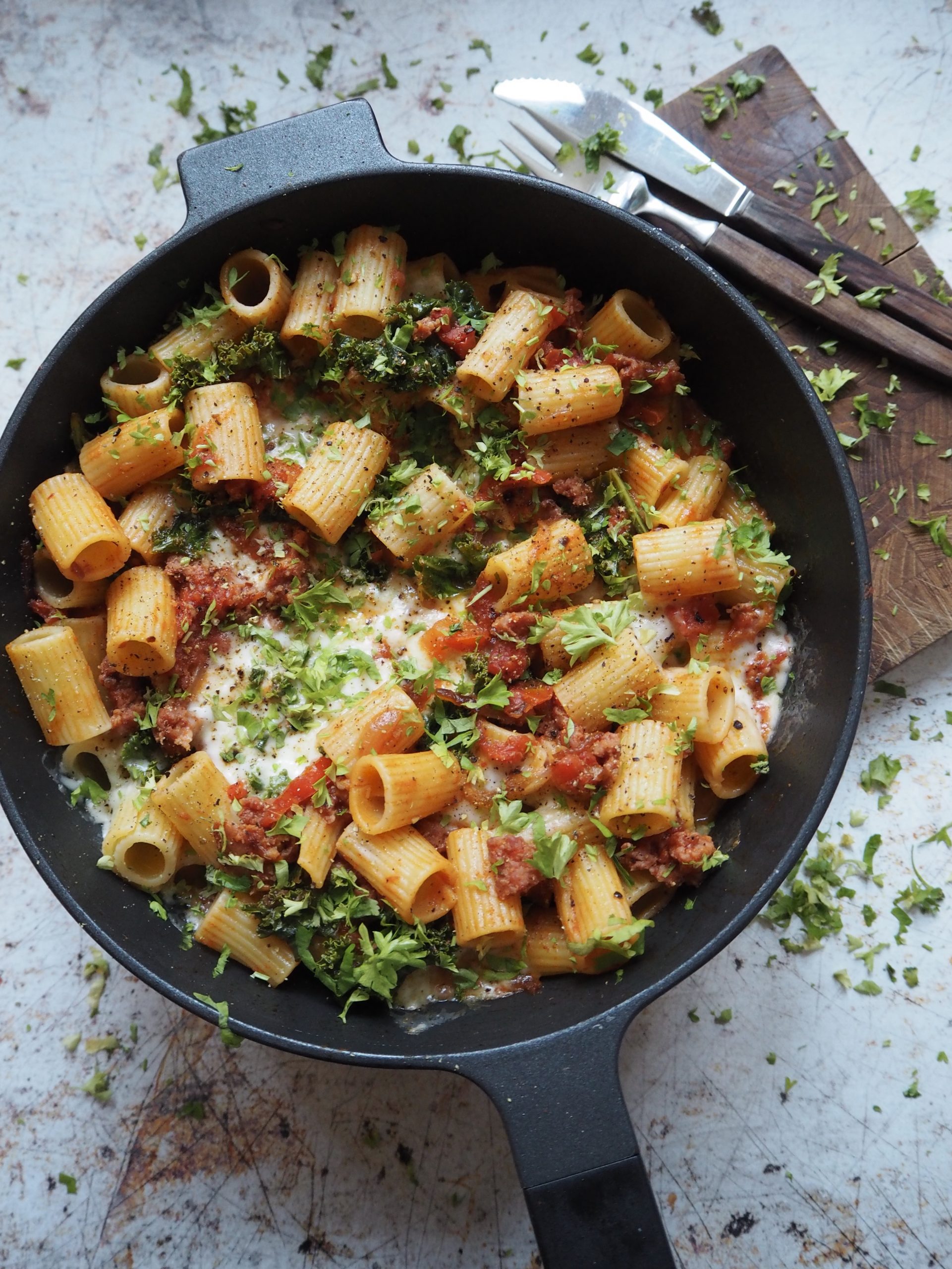 Pastagryde med Salsicciapølse