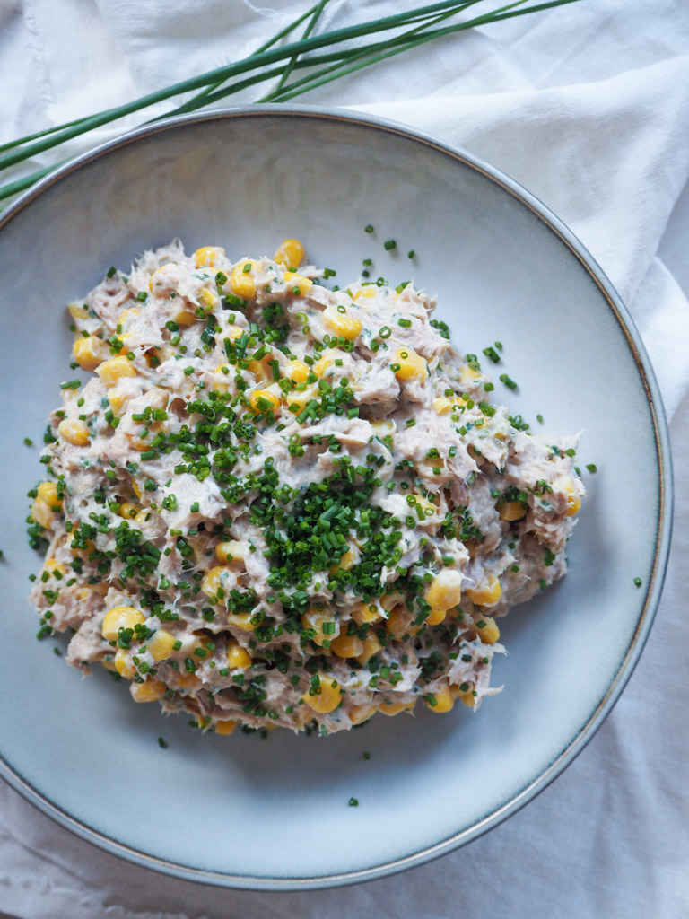 Spicy Tunsalat med majs og purløg